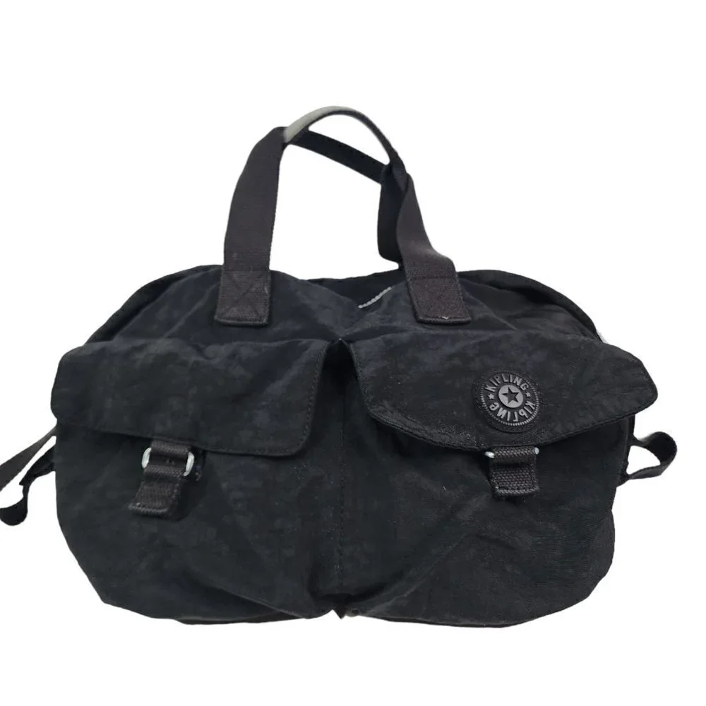 Kipling Baby L‎ Diaper Bag Travel Commuter Briefcase School Black Nylon Black